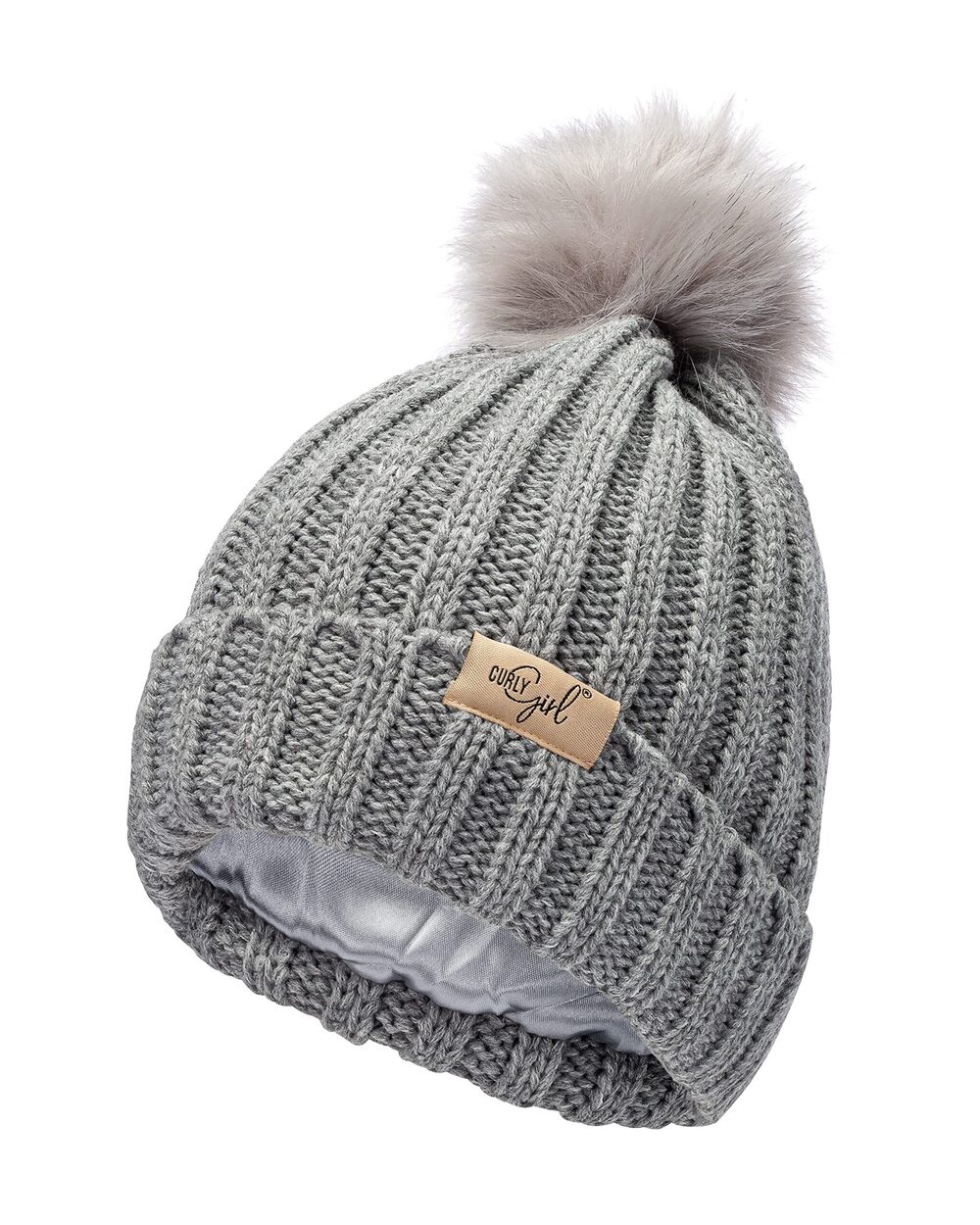 7610 Method Approved Satin Lined Beanie with Pom, Winter Hat for Natural